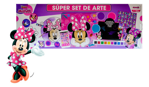 Minnie Super Set De Arte Para Dibujar Y Pintar Para Niñas