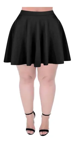 Short Saia Rodada Preta MercadoLivre