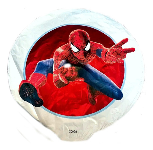 Globos Spiderman Centro De Mesa Metálicos 9 PuLG. Con 10 Pz