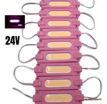 Comprar 10 Modulos Led Cob Rosado 2w 24v Linea Pesada Camion Gandola