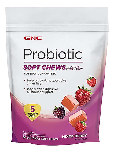 Masticables Blandos Probióticos Con Fibra Bayas Mixtas