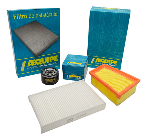 Kit Filtros Aire Aceite Habitaculo Clio2 Kangoo 1.6