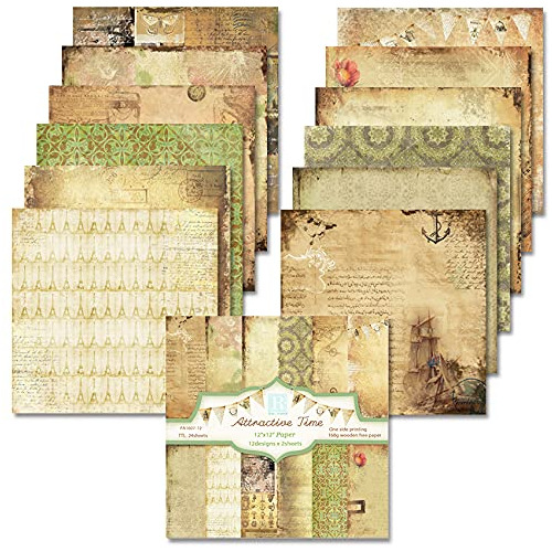 Pad De Papel De Scrapbook Vintage De 12 X 12 Pulgadas, ...