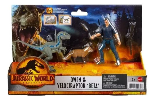 Set Jurassic Wolrd Dominion Owen Velociraptor Beta - Premium