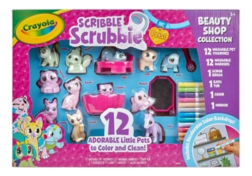 Crayola Scribble Scrubbie Pets Beauty Shop 12 Piezas
