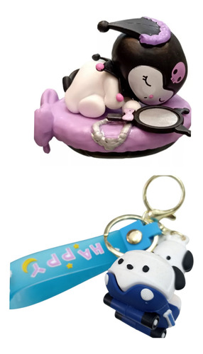 Figura Kuromi Mas Llavero Pochacco Perrito Autito Combo