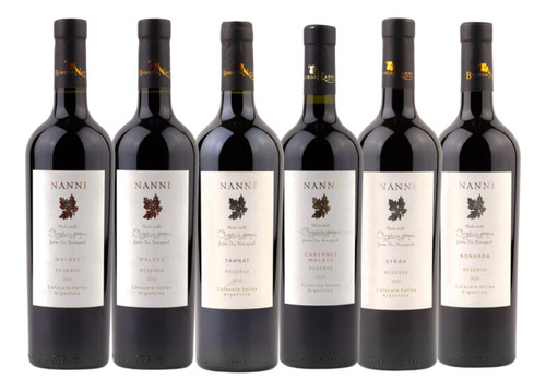 Vinos Nanni Reserva Orgánicos Caja 750cc X 6 Unds A Elección