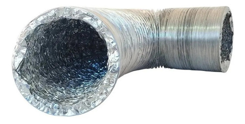 Imagem 2 de 7 de Duto Flexível De Alumínio Ar Condicionado Portátil 125mm 5mt