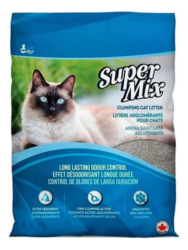 Arena Sanitaria Aglutinante Super Mix 18kg Gato