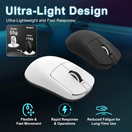 Ratón Inalámbrico Vxe R1 Pro/promax 1k Con Sensor Paw3395se