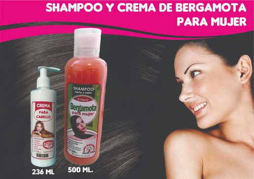 Shampoo Y Crema De Bergamota  Para Mujer 