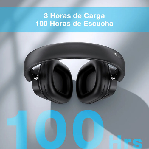 Audífonos Bluetooth 1hora Micrófono Llamadas Color Negro