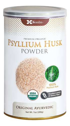 Konun - Psyllium Husk Premium Orgánico En Polvo 200g 