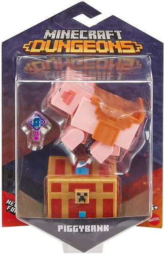 Minecraft Figura Acción Dungeons Piggybannk Tielie 1 Pk