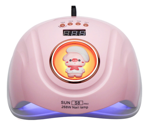 Cabine Estufa Sun S8 Pro Led Uv 268w Unha Gel Bivolt Premium Cor Rosa 110V/220V