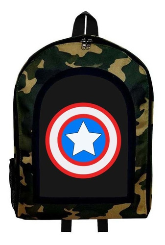 Mochila Camuflada Capitan America Nueva Colección Modelo 12