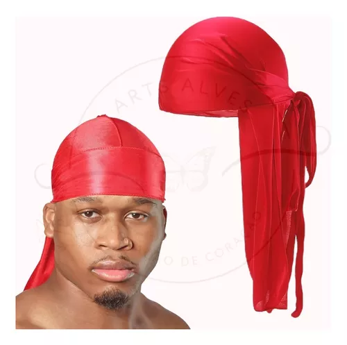 Touca masculina durag, bandana, gorro turbante, pe – Grandado