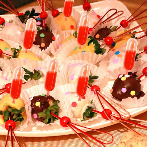 50 Pipetas 4 Ml Mesa De Dulces Catering Cupcake