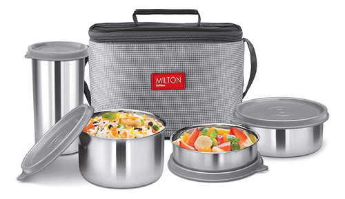 Milton Delicious Combo Tiffin Acero Inoxidable Aislado 1 3 4