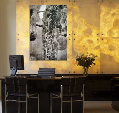 Vinilo Decorativo 60x90cm Klimt Medicina Gustav Pintura