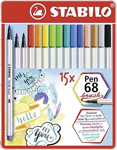 Rotuladores Stabilo Pen 68, punta gruesa, 30 Colores