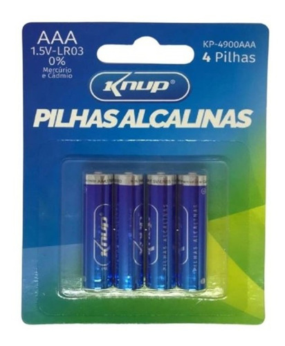 Pilha Alcalina Aaa 4 Unid. 1,5v Longa Duração Kp-4900aaa