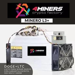 Bitmain Antminer L3+ 504mh - Minero Asic Litecoin Dogecoin