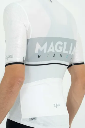 Jersey Camiseta De Ciclismo Safetti Maglia Blanca Unisex