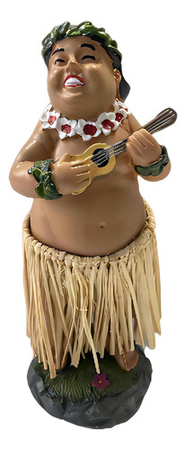 Niña Hawaiana Posando Tablero Hawaiano Muñeca Ornamento