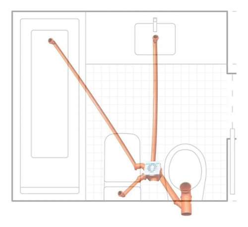 Combo Kit Sanitario Instalación P/ Baño Silentium Amanco