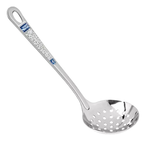 Escumadeira De Aço Inox Com Detalhe Desenhado No Cabo Uny Gift