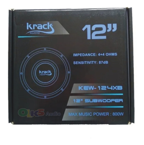 Subwoofer 12 Pulgagas 500 Watss Rms 4 Ohm Krack Kew-124xb