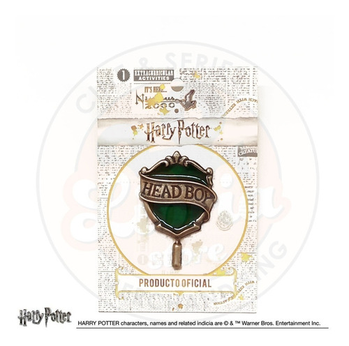 Prendedor Head Boy Slytherin Original - Pin Harry Potter