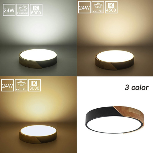 Led Lámpara De Techo Moderna Ø30cm 3 Colors Para Habitacion