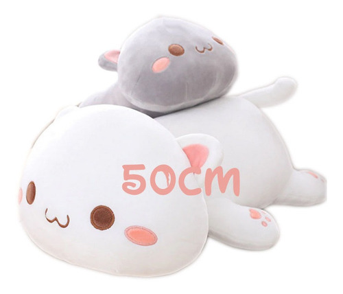 Peluche Gato Michi Blanco O Negro 50