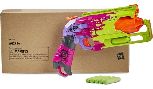 Nerf Zombie Strike Hammershot Blaster, 5 Darts Oficiales - E
