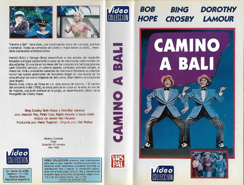 Camino A Bali Vhs Bing Crosby Bob Hope Dorothy Lamour Nuevo
