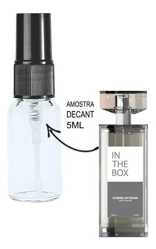 Imagem 2 de 3 de Decant 5ml - Homine Optimum Inthebox Amostra Vidro Spray