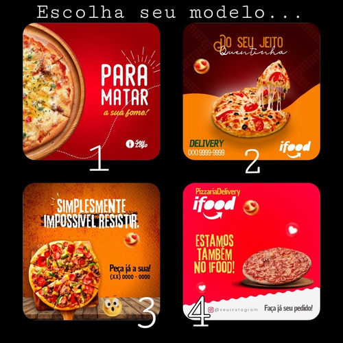 Imagem 2 de 5 de 1 Arte Para Redes Sociais Personalizada Para Pizzaria!
