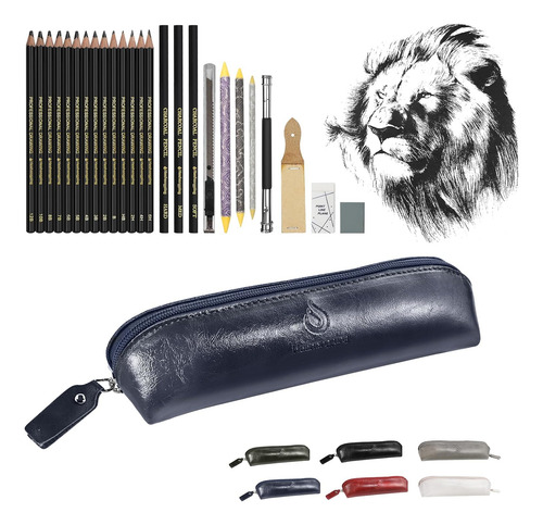 Set De Lápices De Dibujo Y Bosquejo De 26 Piezas, Kit ...