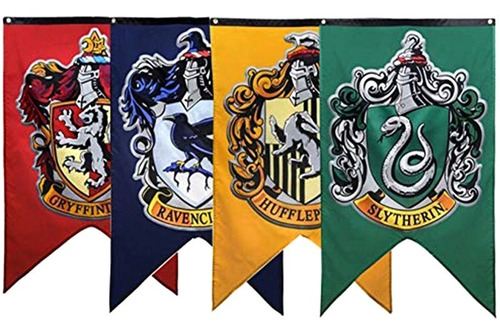 Banderines Harry Potter Casas De Hogwarts