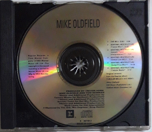 Mike Oldfield Cd The Bell/sentinel-restructure(ver Descrip) 