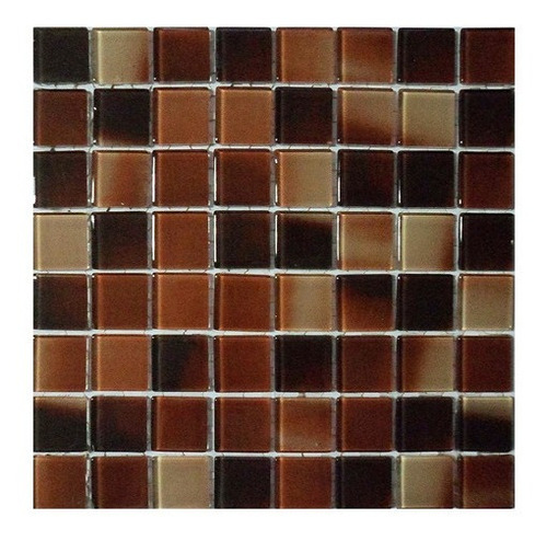 Malla Vidrio Frappe Caramelo Mosaicos Krystales 28,5x28,5cm