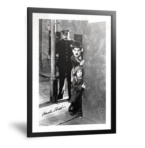 Cuadros Charles Chaplin El Chico Blanco Y Negro 35x50cm