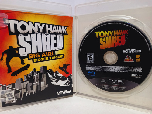 Tony Hawks Shred Big Air Ps3 Mídia Física