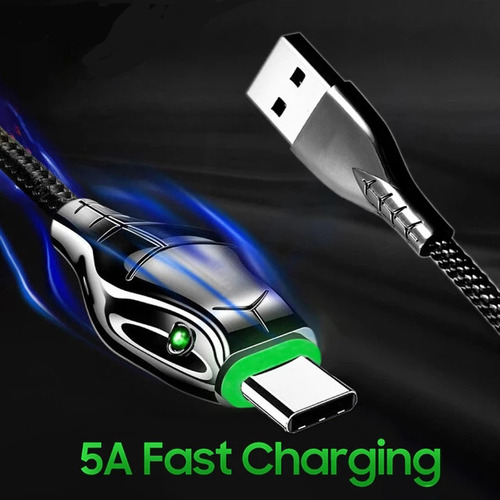 Apple 1 M - Zinc Alloy Serpentine Led Charging Cable 5a