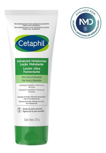 Loción Ultra Humectante Cetaphil Piel Seca Y Sensible 226 G Momento de aplicación Día/Noche