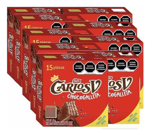 Carlos V Chocogalleta 135 Pz De 15 G C/u