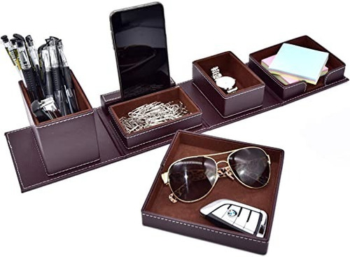 Organizador De Escritorio Oficina Elegante Accesorios Hombre