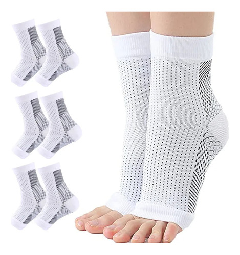 3 Pares De Calcetines Para Neuropatía Con Manga De Compresió
